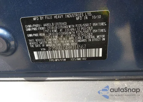 2011 Subaru Forester 2.5X Limited from USA, damaged, VIN JF2SHAEC4BH714567